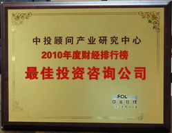 中投顾问荣膺 2010中国最佳投资咨询公司